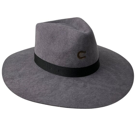 NWT Charlie 1 Horse Highway Fashion Hat Granite Gray Size L Wool Felt - Picture 1 of 9